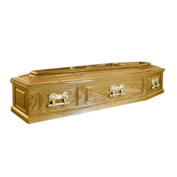 Rovere Italian Oak Wooden Coffin