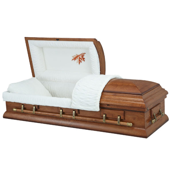 Rovere Italian Oak Wooden Coffin