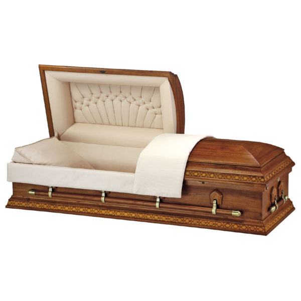 White Chase Wooden Casket