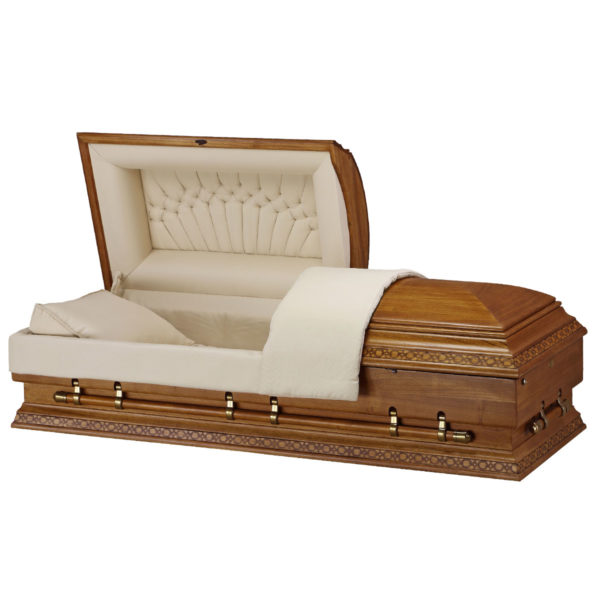 White Chase Wooden Casket